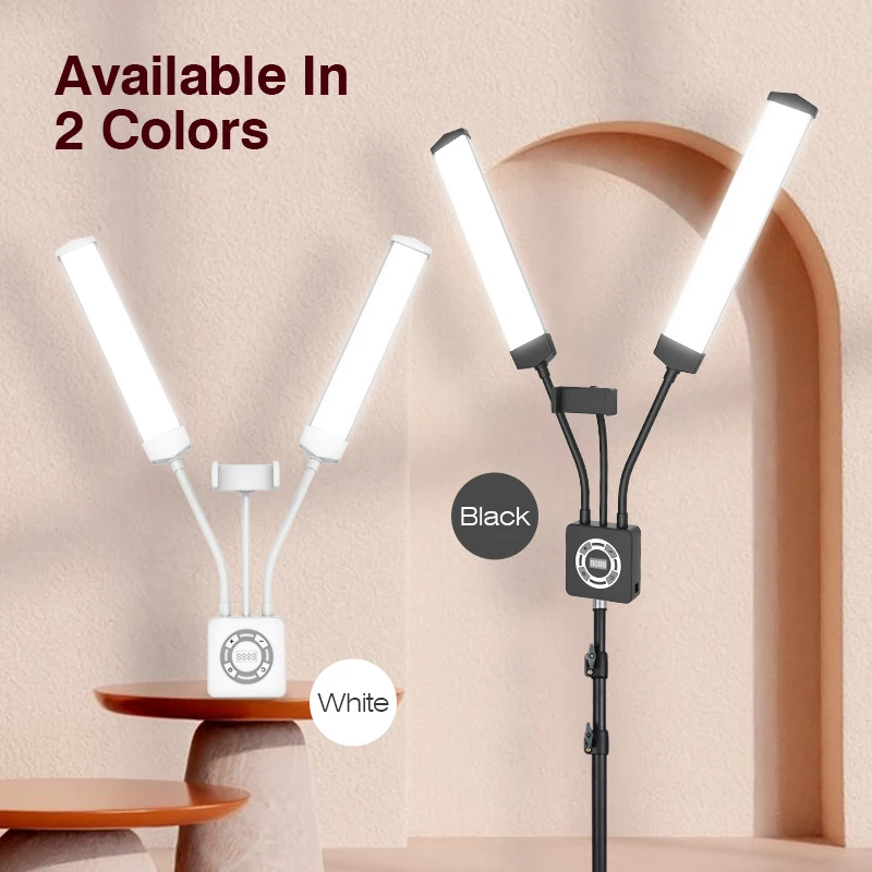 2 Arms Led Eyebrow Tattoo Light Microblading Eyelash Extension Led Floor Lamp for Beauty Spa Salon Makeup Fill Light