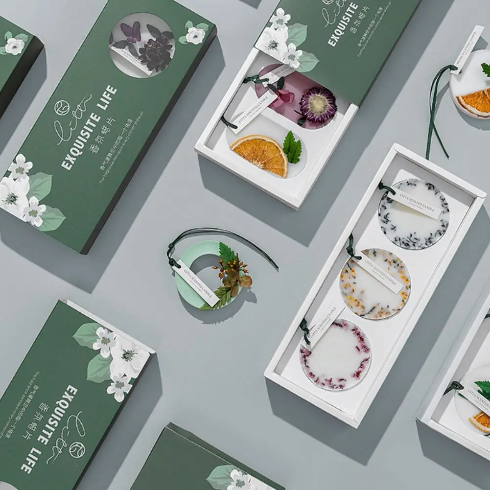 High Quality Creative Soy Wax, Candle Slice Aromatherapy Wax Chips Set With Gift Box/