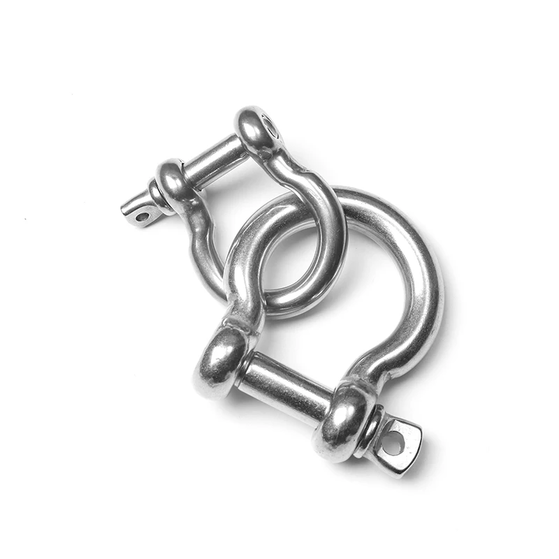 Factory Direct Sale Shackle 304/316 stainless steel bow  shackle wire rope lock chain