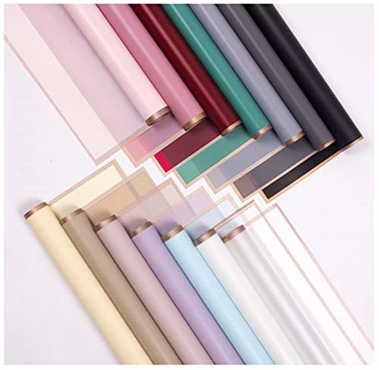 Custom Printing Korean Style Flower Rose Wrapping Packaging Roll Paper Luxury Packaging Boxes For Flowers