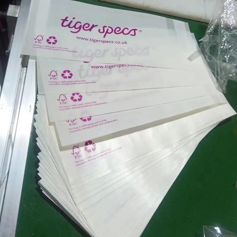 Custom Recyclable Art Paper Packaging Biodegradable Self-Seal Semi-Transparent OEM Glassine Paper Bags for Eco-Friendly Storage