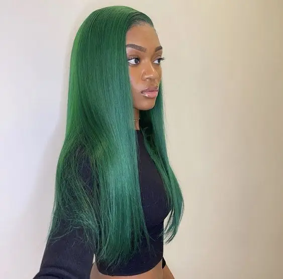 Qingdao Razer волосы красочные прямые термостойкие синтетические кружевные передние парик