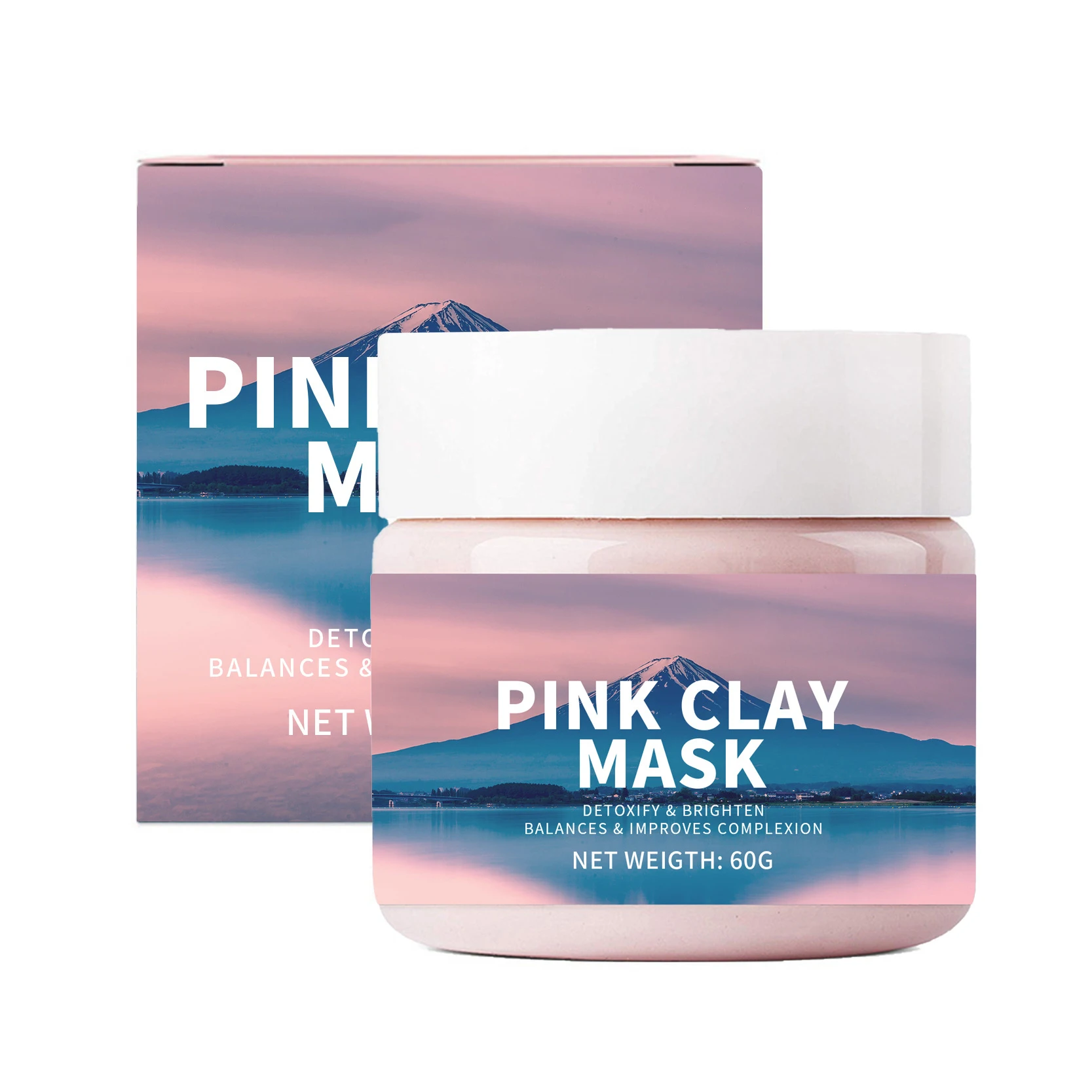 Top Seller Dropshipping Pink Rose Face Care Mud Clay Anti Aging Whitening Facial Mask For Acne Skin