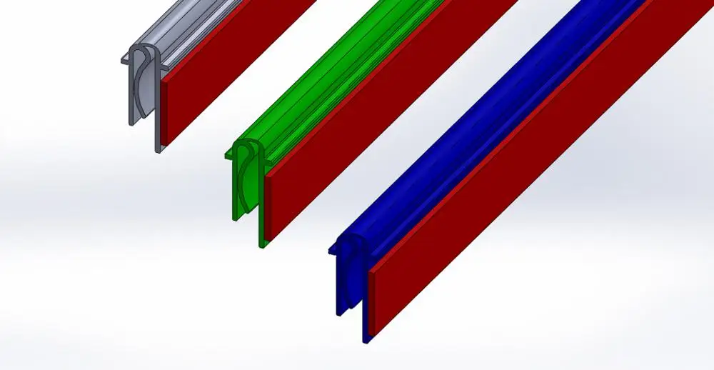 Flexible Custom Clear Plastic Extrusion Profile Hinged Shelf Edge Strip Display PVC Ticket Stripping For Supermarket Shelves
