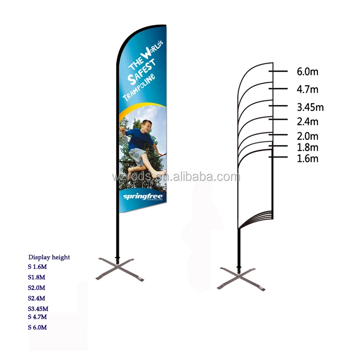 Weihai wzудочки, ветровой флаг с винтовыми шипами для пляжной рекламы