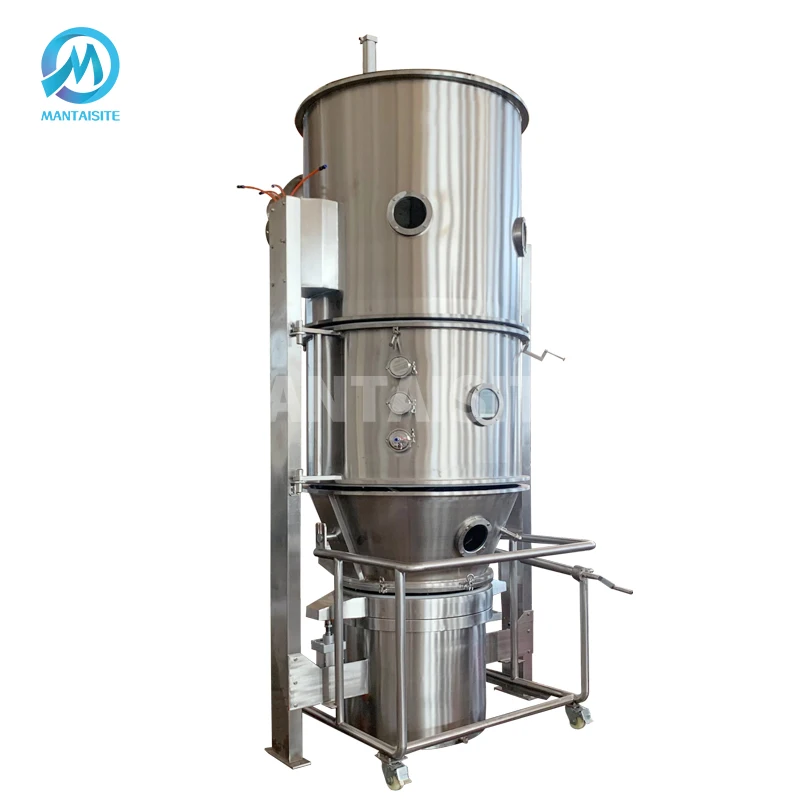 CE High Speed Fluid Bed Boiling Stainless Steel Granulator Price Protein Corn Germ Pellet Fluid Bed Dryer Granulator