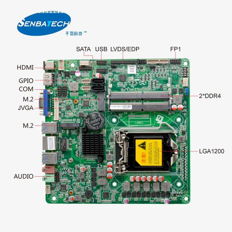 ITX-Y410 128GB LGA1200 10th Intel Celeron/Pentium/Core i3/i5/i7/i9 Processor DDR4 Supported Ram Motherboard