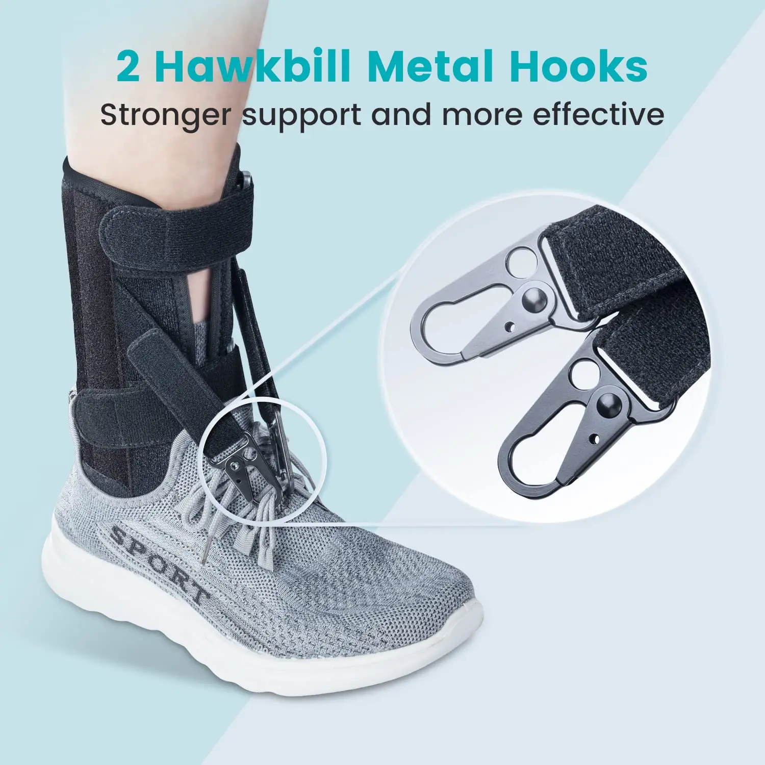 Youth Adjustable Nylon and Cotton Ankle Brace Compression Protection Sleeve for Sports Achilles Tendonitis