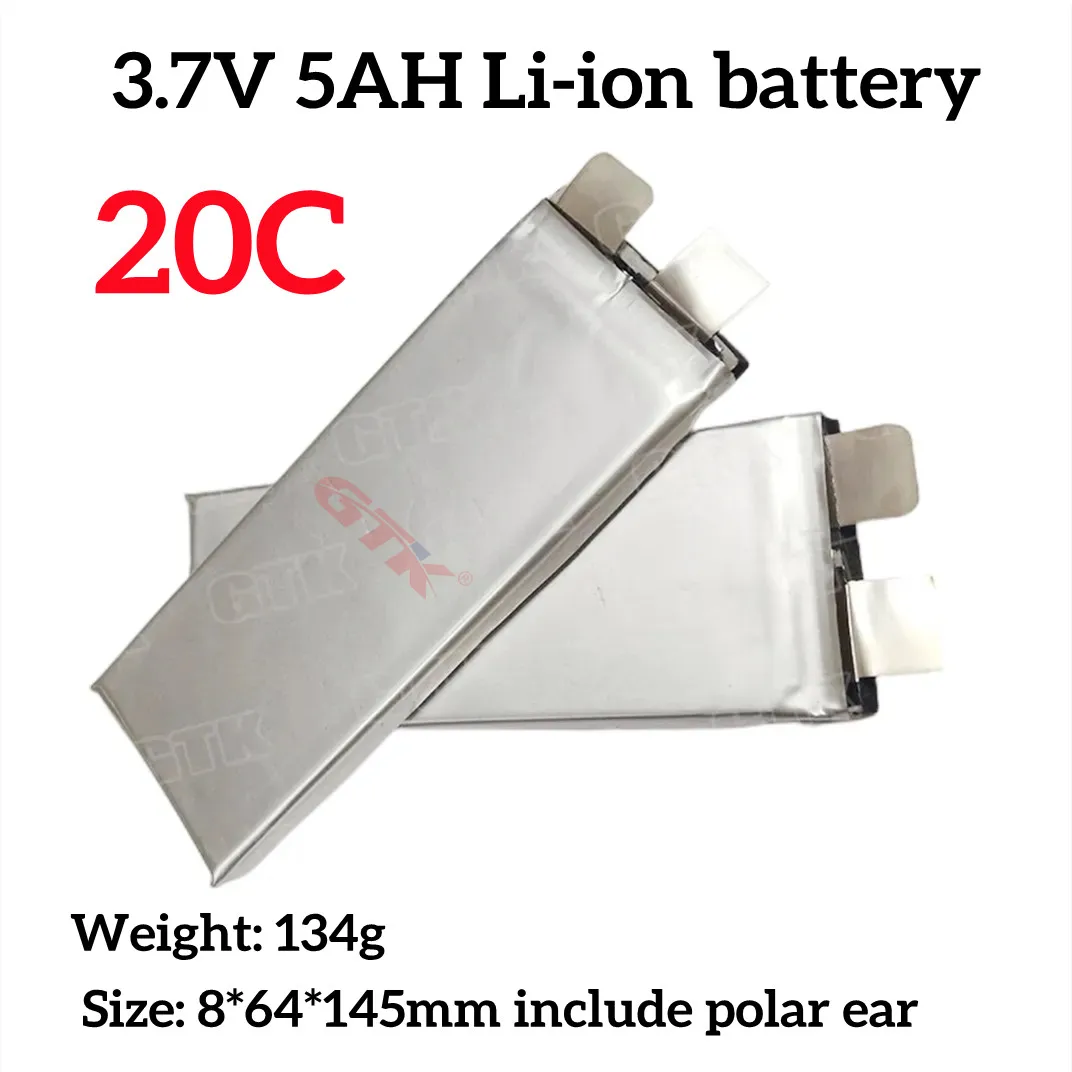 GTK lipo 3.7V 5Ah cells 20C fast discharge current Li-ion Battery Pack for DIY 12v 24v 36v solar scooter e-bike motor home
