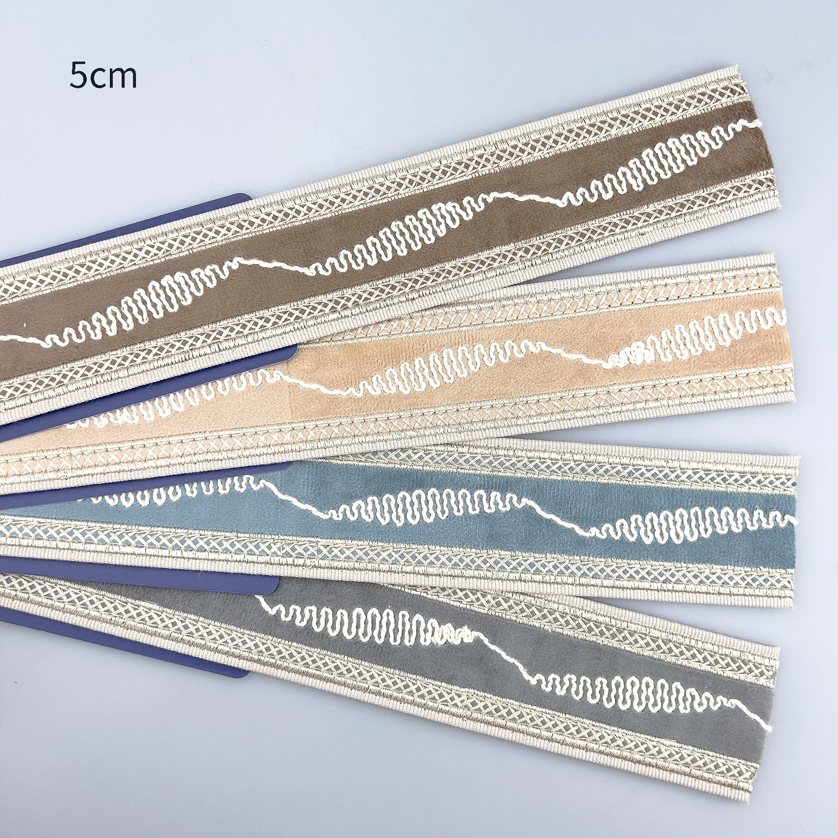 Wholesale of High-end New Chinese Style Spliced Embroidered Curtains with Side Woven Straps and Fabric Decorations