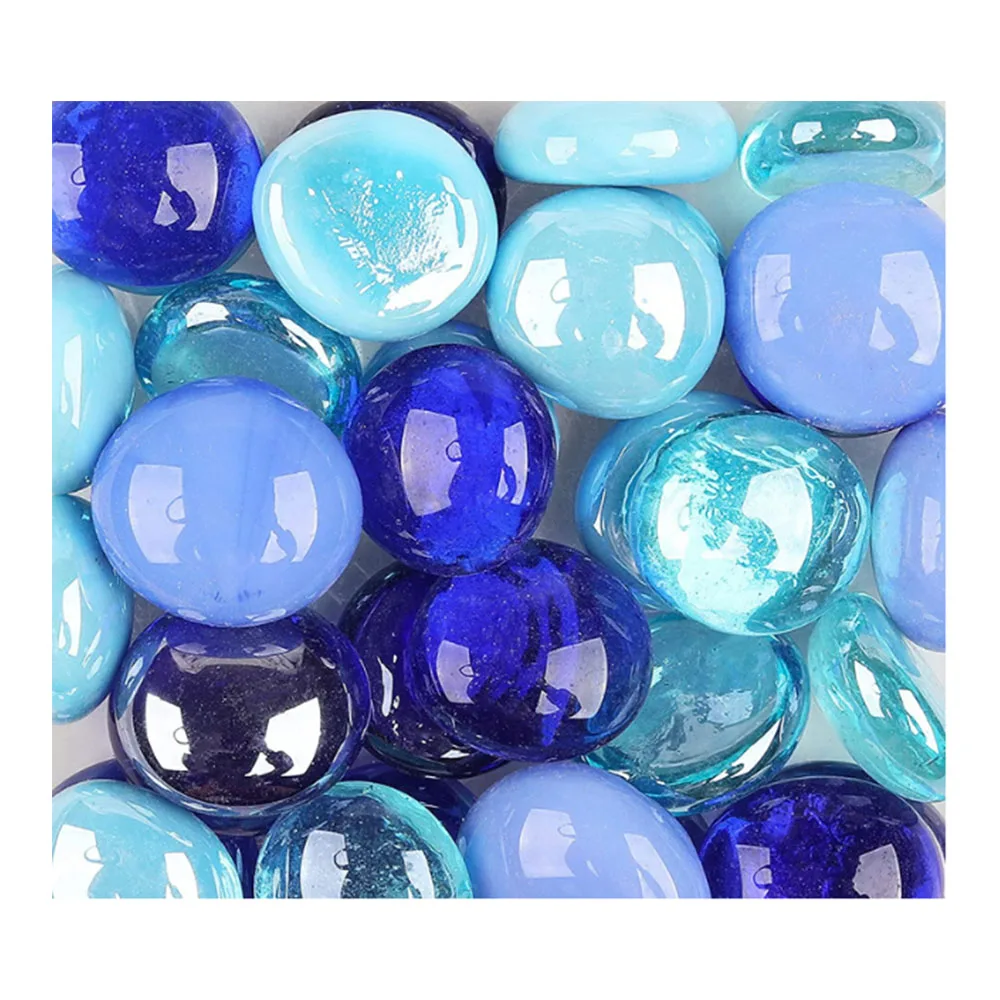 Mosaic Tiles Flat Glass Marbles DIY Glass Nuggets Pebbles Shape Glass Stone diy material