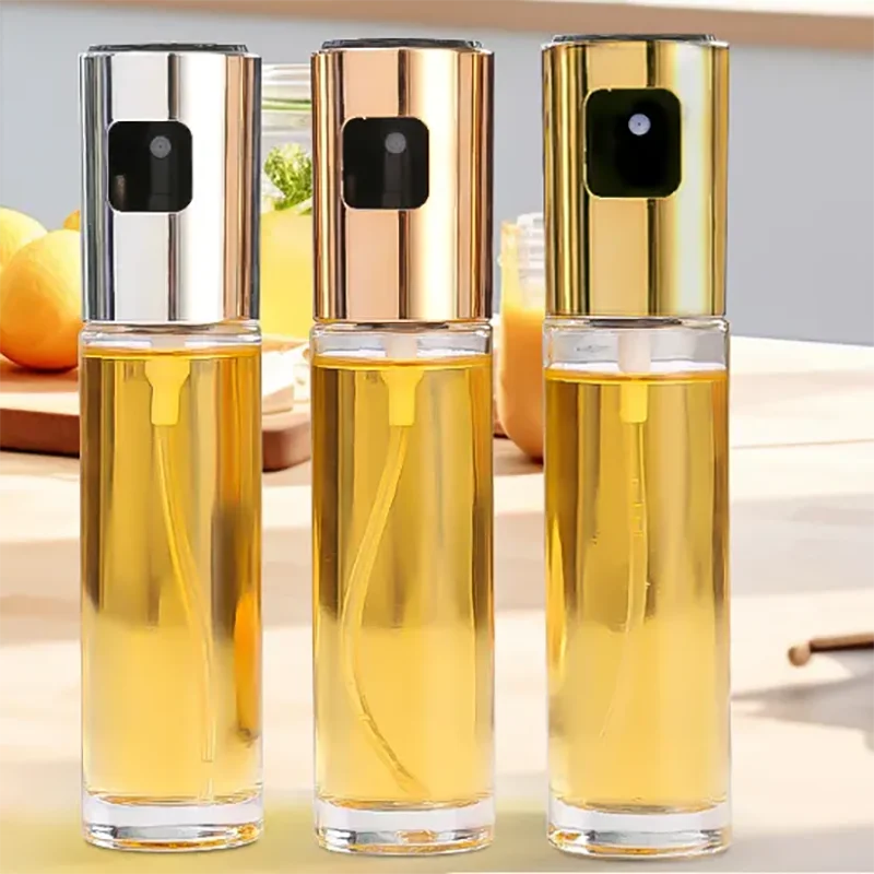 EIPP Custom Scale Lines Logo Stainless Steel Lid Oil Olive Bottle Oil Glass Sprayer for Cooking Camping