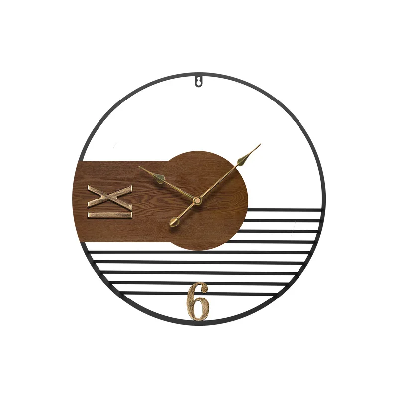 60cm large metal & wooden wall clock china manufacturers for home decorative