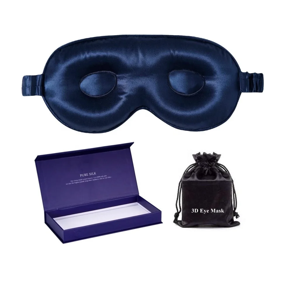 2022 Luxury Mulberry Silk eye mask Light Blocking, 3D Contoured Cup Sleeping Mask Sleep Masks for Women Men Side Sleeper