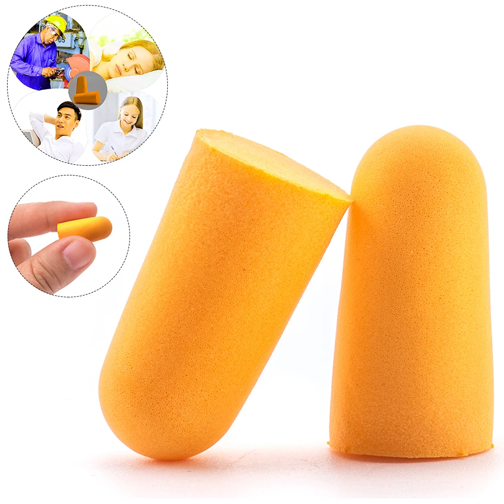 Noise sound noise reduction cancelling hearing protection ultra soft foam earplug sleeping snoring travel work ear plugs