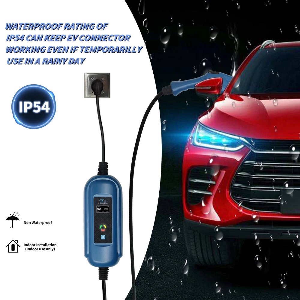 Ev разъем 16a режим 2 ev зарядного устройства type 1 Подключите автомобильное зарядное устройство для электромобиля