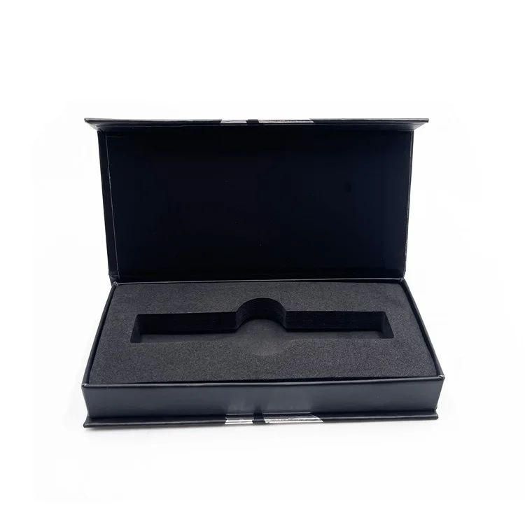 1g empty cart packaging luxury box big chief cartridge packaging black matte rigid cardboard box custom silver foil magnetic box