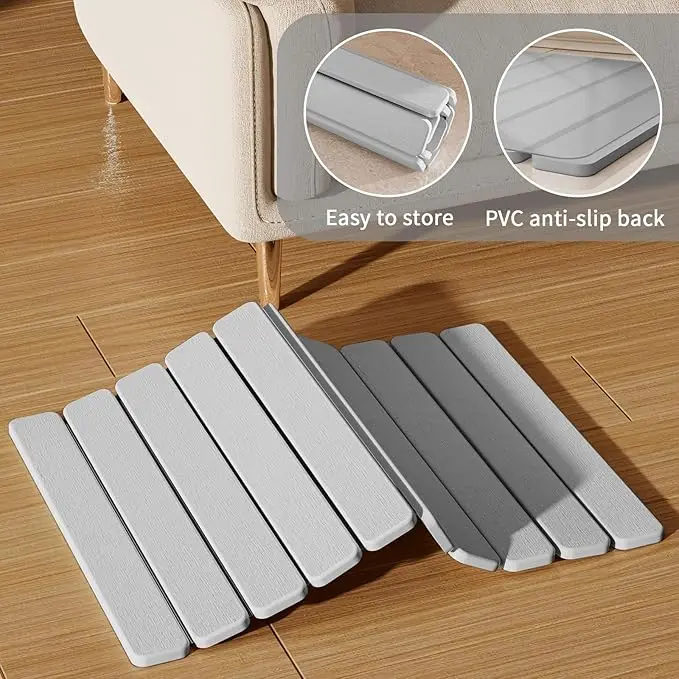 Foldable Diatomaceous Earth Stone Bathroom Water Absorbent Stonemat Diatomite Bath Floor Mat