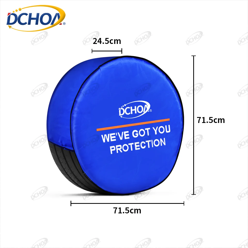 DCHOA  Customized 4 pcs Waterproof Dust-proof car wheel cover window tint tool Car Tire Cover