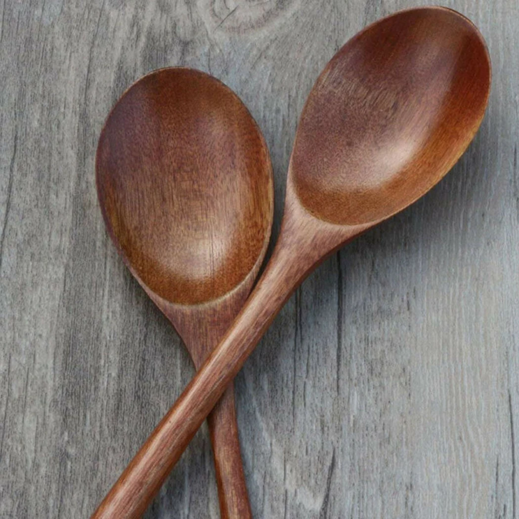 Wooden Spoon Bamboo Kitchen Natural Wood Soup Tableware Cooking Honey Bamboo Coffee Spoon Mixing Spoon