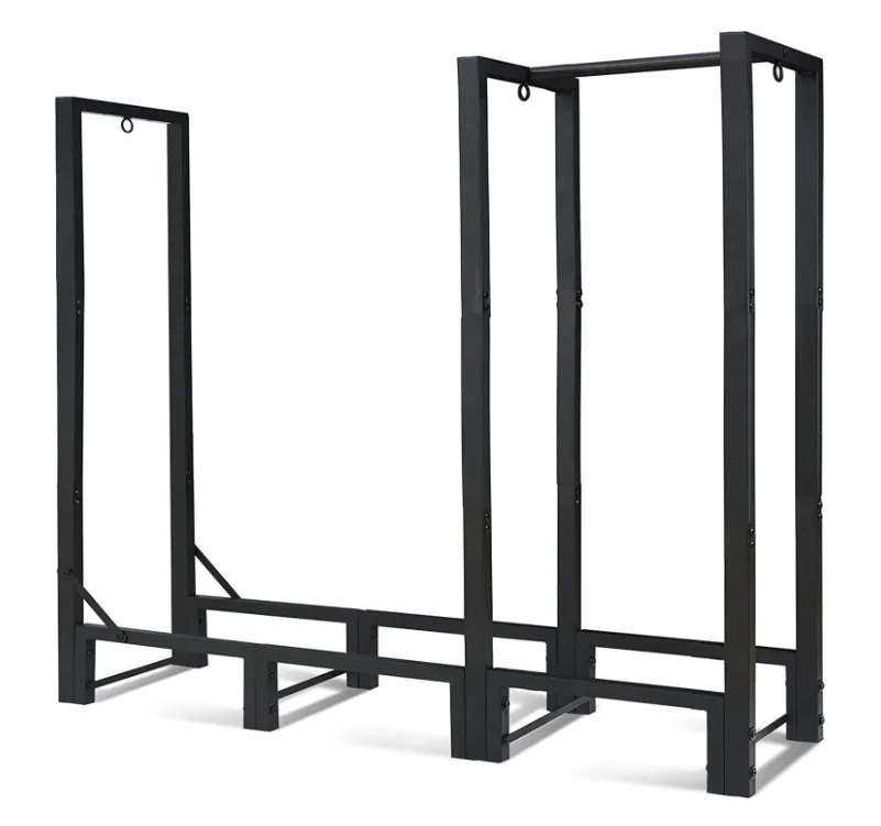 Heavy Duty Firewood Rack Outdoor Log Holder For Fireplace Indoor Storage Holding Stand