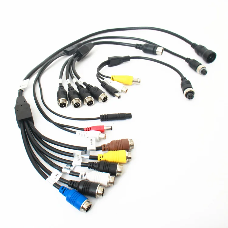 13 Pin Din Accessory Connector Security System Camera Extension Vehicle Camera Monitor Cable