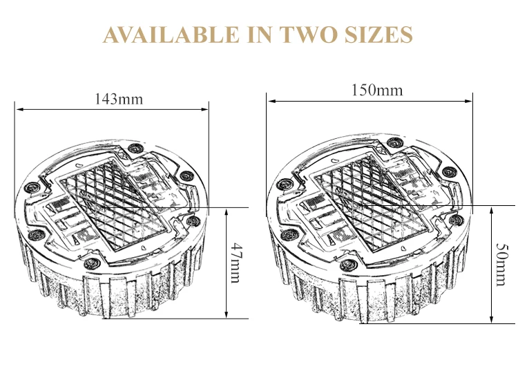 Новое поступление 2022, мигающий или стабильный отражатель кошачий глаз G105 IL300, дорожный отражатель на солнечной батарее