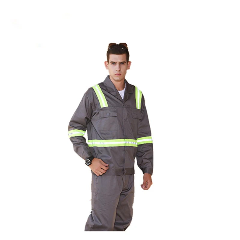 
Overalls Workwear 100 Cotton Wholesale Construction Workwear Coverall Reflective Custom safety clothes 