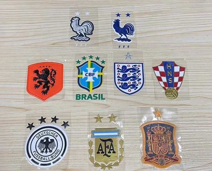 3D TPU Rubber Sport Heat Press Heat Transfer Label for Clothing Jersey Bags Hats Football Team Patch Al Na