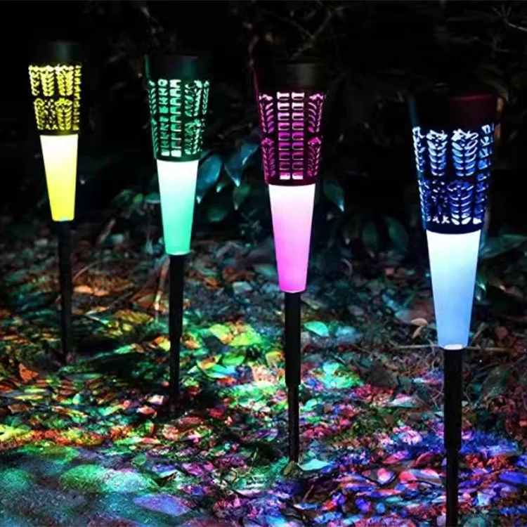 Amazon hot LED Solar pathway lawn lamp Folding outdoor courtyard waterproof floor deck lamp LED landscape decorative light