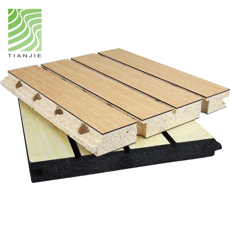 Acoustic panels gymnasium classroom mgo pvc felt soundproof foam grooved acoustic wood wall board
