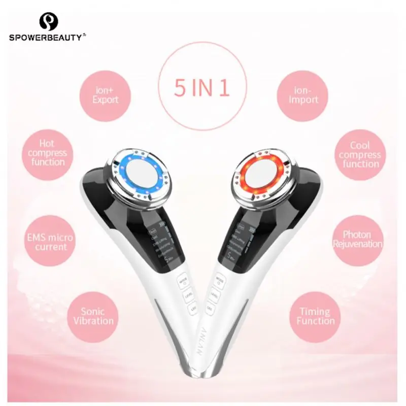 Led Photon Facial Mesotherapy Beauty Massager Massage Tools Healthy Care 0.5Mm Cosmetic Automatic For Home Use Electric Eyes