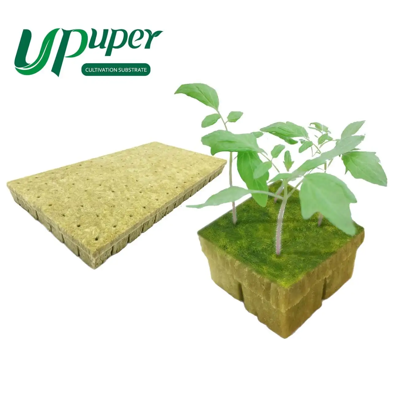 UPuper 1.5 inch 98 cubes agricultural growing medium rock wool cubes hydroponic grow