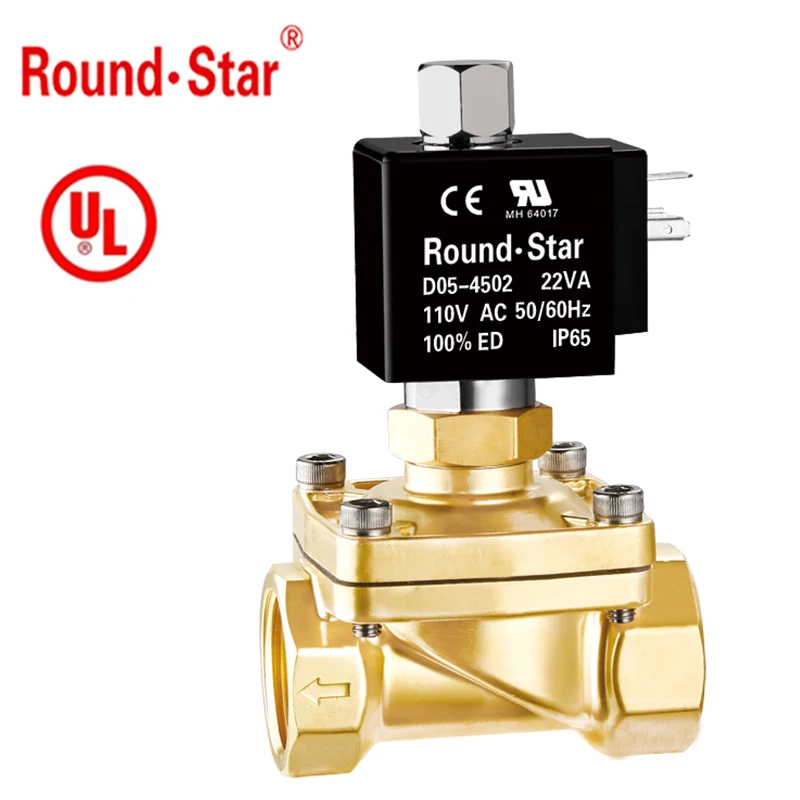 UZW series direct acting zero bar UL certified diaphragm solenoid valve 3/8inch-1inch  AC220V DC24V USA standard