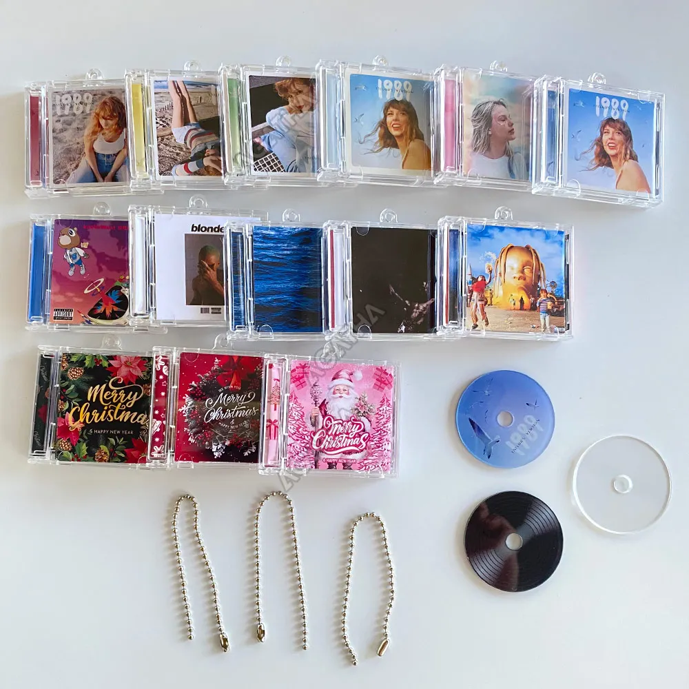 DIY крышка cd брелок держатель для ключей диск dvd jewel box чехол qr оптовая продажа акриловый пустой альбом nfc изготовленный на заказ мини
