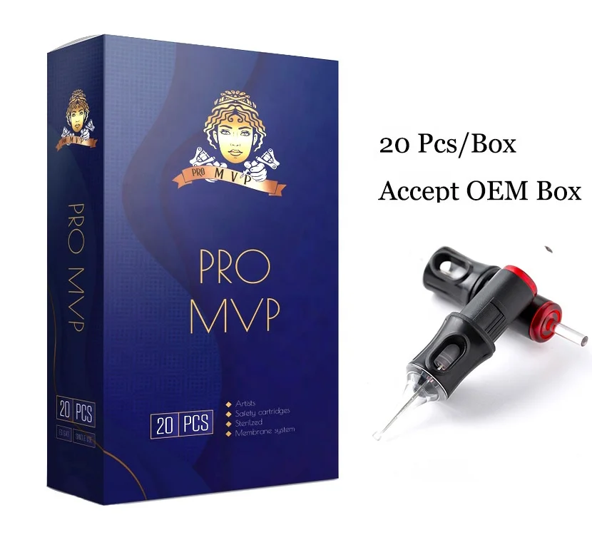YaBa Tattoo Supply 0.3mm 1RL 23RM Tattoo Cartridges Pmu Needles Machine Tattoo Needle Cartridge