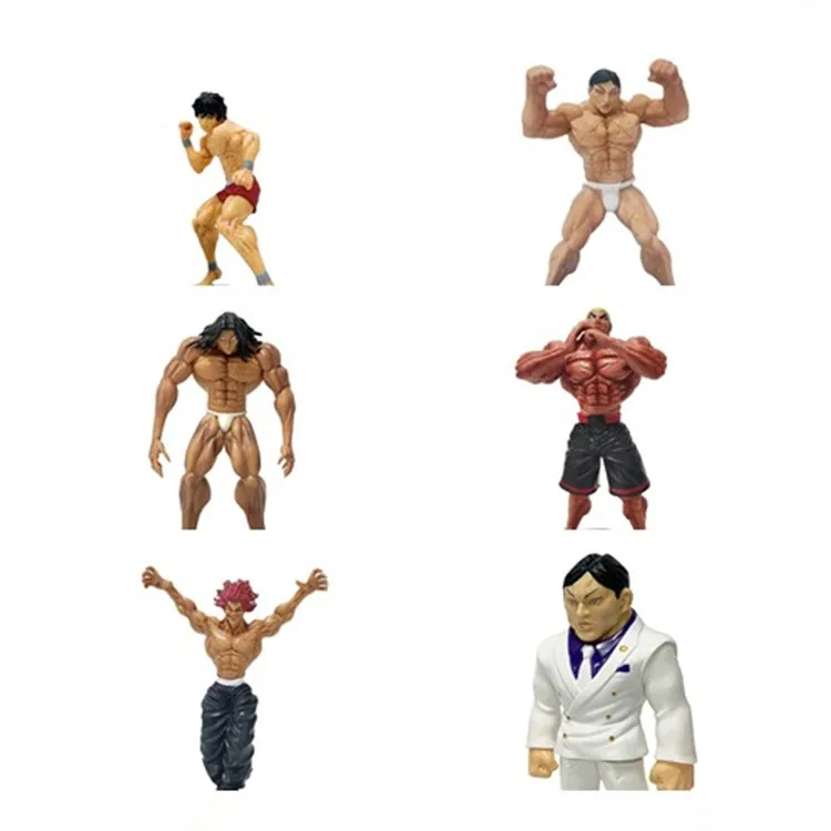 In stock 6 design Anime BAKI Action Figure Hanma action figures PVC model toys