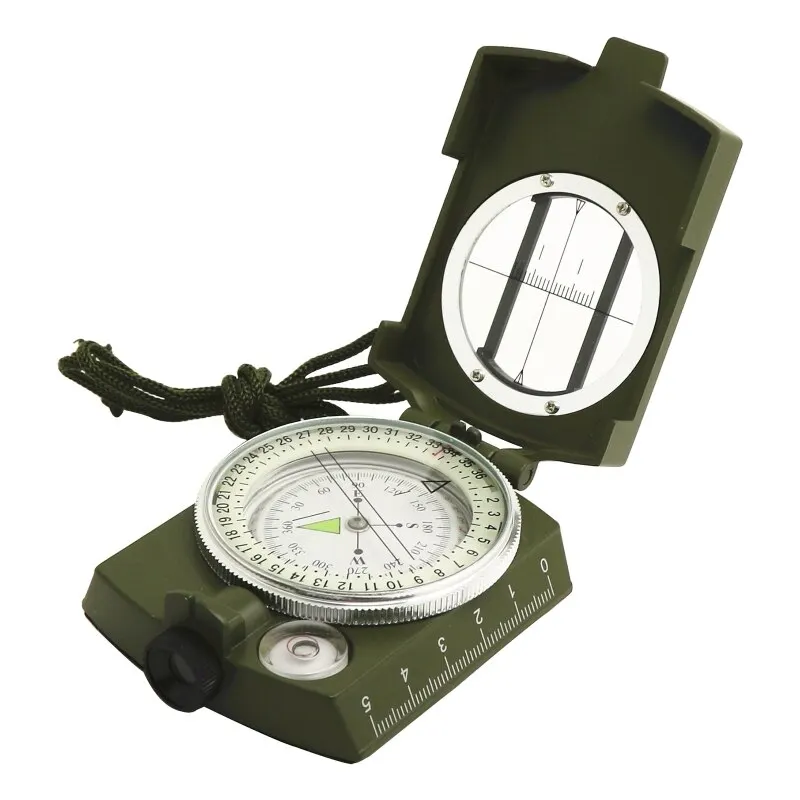 Outdoor vintage mirror geological precision tactical travel plotting survey clinometer compass