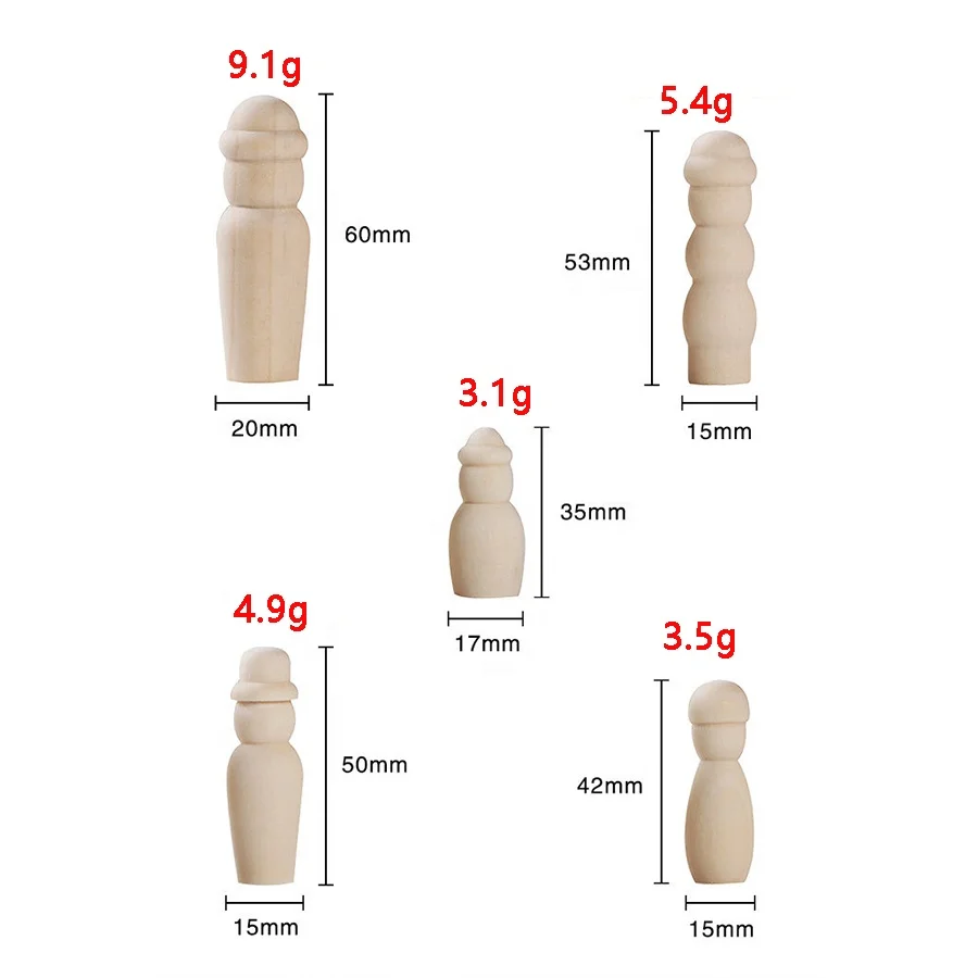 Wooden decoration figures peg people family angel dolls unfinished craft kits for kids diy kit handmade arts and crafts