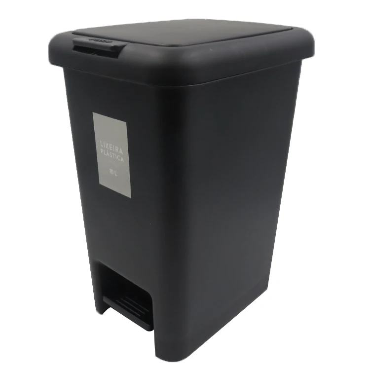 High quality 10L householed foot pedal plastic  recycling  trash bin with lid