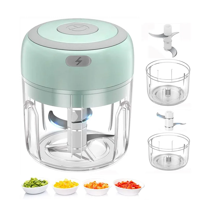 Rechargeable Vegetable Chopper Blender Electric Garlic Chopper Portable Cordless Mini Food Processor