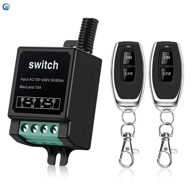 high quality mini hotel 2 way smart wall AC220v 110v on off RF 433 Intelligent Wireless Control remote switch for light