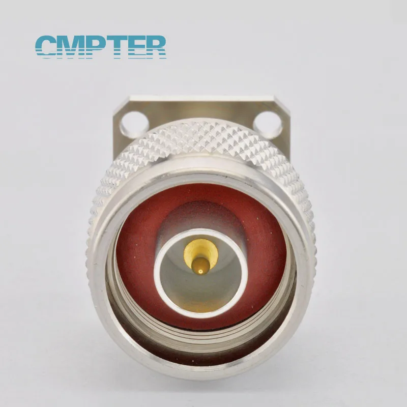 10GHz N Plug Male coaxial rf connectors, 4 Hole Flange with Slot