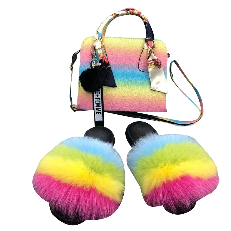 Back Pack  Span Bag Jelly Bag Suit Party Sandals Slippers for Women 2021 Fur Fur Slippers Wallet Flip Flop Slippers
