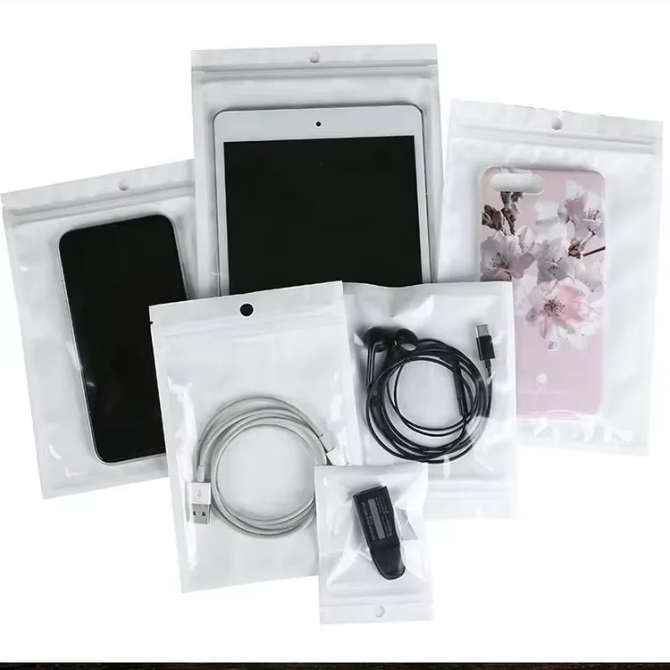 Custom Printed Retail Cell Phone Electronic Laminated Zip Lock Zipper Bag Packing Mobile Phone Accessories Plastic Zipper Bags