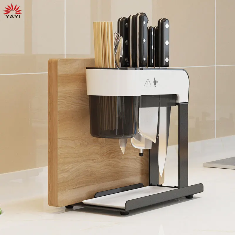 Stainless Steel Kitchen Knife Holder Hanging Storage Stand Vertical Knife Rest