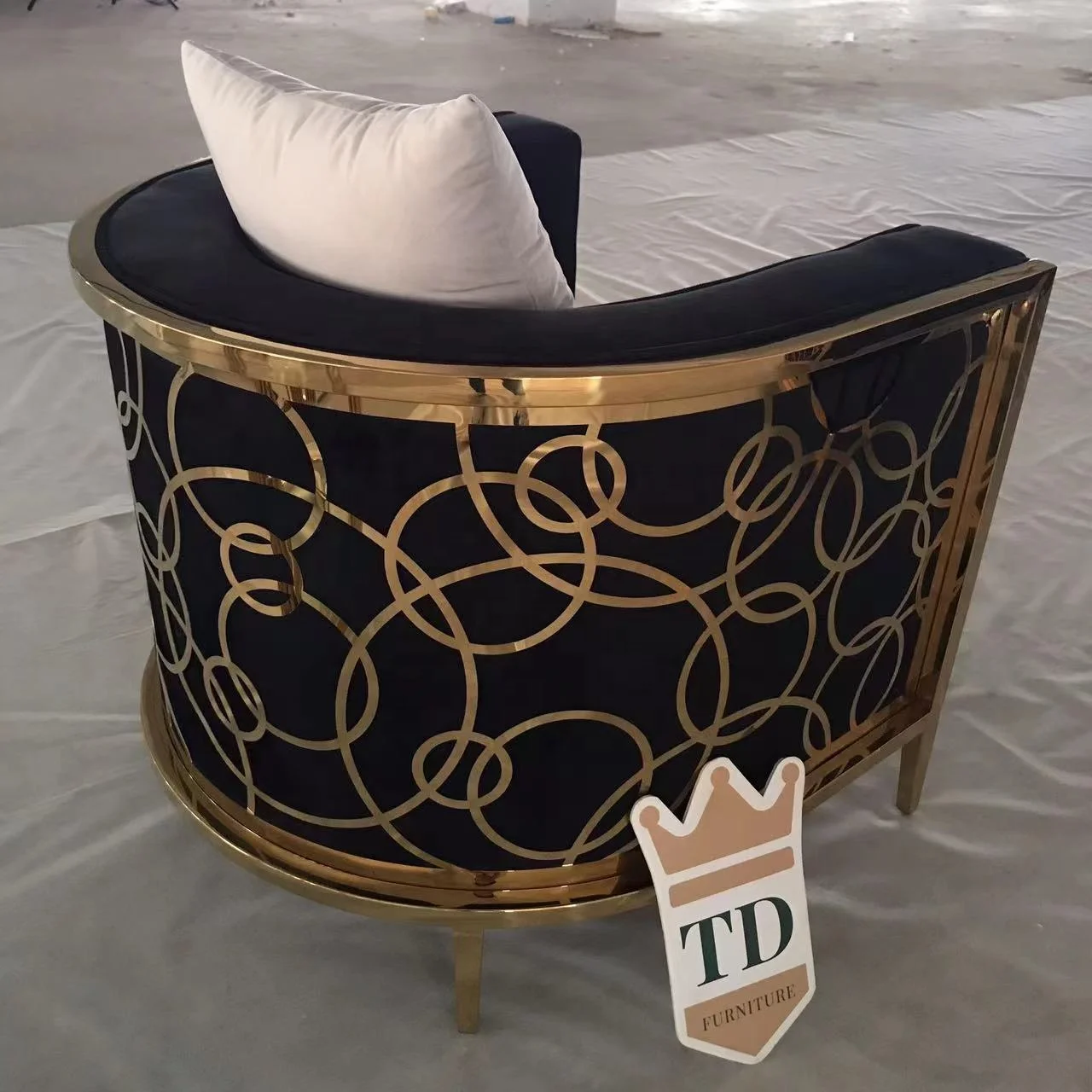 Luxury Shiny Gold Stainless Steel 123 Velvet Sofa Set Accent Chair Love Seat Lounge for Living Room Dining Office Furniture