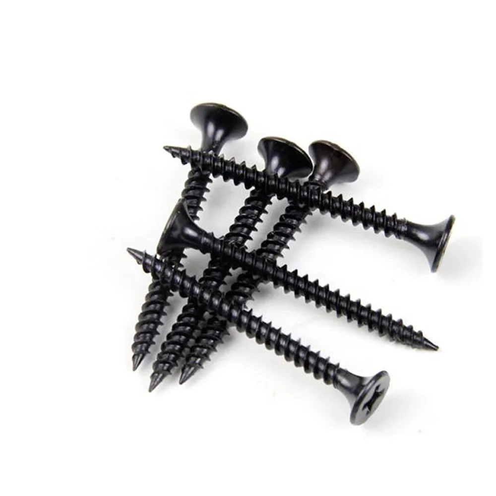 Винт из древесной плиты csk винт ДСП болт с крестовой головкой черный гипсовый для дерева самонарезающие винты гипсокартона грубой резьбой