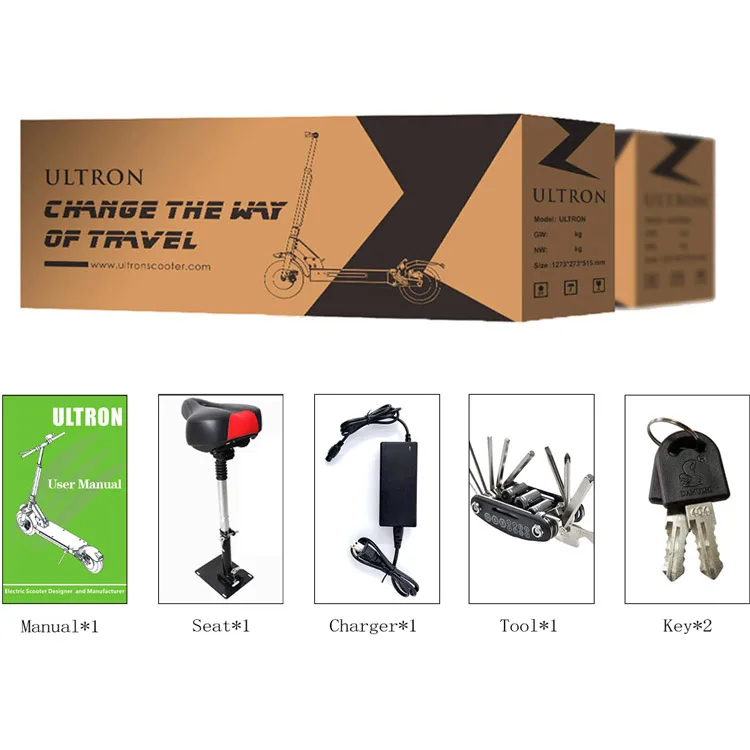 
ULTRON T108 Foldable 60V3200W High Speed 80Km/h 2 Wheel Adult 11 Inch Dual Motor Off Road Electric Scooter With 45A Controller 