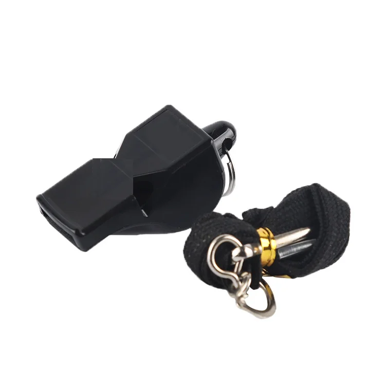 A no ball Referee Whistle Premium All Sports Whistle with Lanyard Rubber Mouth Piece Designed Best Coach referee plastic whistle